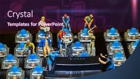  Presentation with switches - Amazing PPT theme having technician-with-a-hammer-repairing backdrop and a wine colored foreground