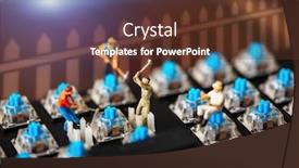  Presentation with switches - PPT theme with technician-with-a-hammer-repairing background and a tawny brown colored foreground