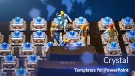  Presentation with switches - Presentation consisting of technician-with-a-hammer-repairing background and a ocean colored foreground