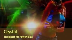  Presentation with dance beautiful couple dancing ballroom - Presentation theme enhanced with techno dance - beautiful young woman dancing background and a tawny brown colored foreground