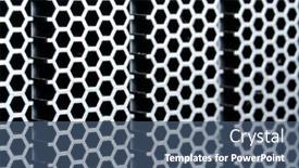  Presentation with metal - Slide deck featuring technological-abstract-metal-grid-background background and a ocean colored foreground