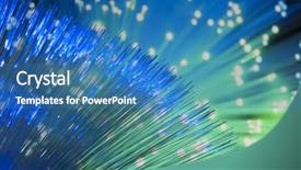  Presentation with abstract blue technology - Cool new slides with technological blue - abstract internet technology fiber optic backdrop and a teal colored foreground