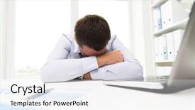  Presentation with technological disaster - PPT layouts enhanced with technological disaster - business people fail paperwork background and a white colored foreground