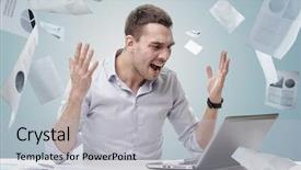  Presentation with people falling - Amazing theme having technological disaster - business people stress fail backdrop and a light gray colored foreground