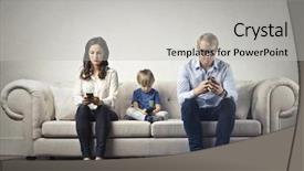  Presentation with technological advanced - Amazing presentation theme having technological distraction backdrop and a light gray colored foreground