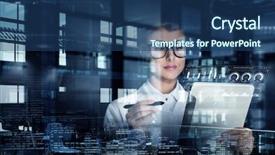  Presentation with innovation - Slides having technological innovation - innovative technologies in science background and a ocean colored foreground