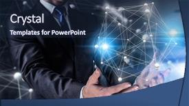  Presentation with connecting - PPT theme enhanced with technologies connecting the world mixed background and a navy blue colored foreground