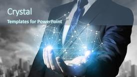  Presentation with connecting - Audience pleasing slide deck consisting of technologies connecting the world mixed backdrop and a  colored foreground