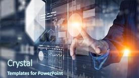  Presentation with media - Colorful PPT layouts enhanced with technologies for business mixed media backdrop and a ocean colored foreground