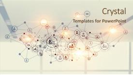  Presentation with connection - Slide set consisting of technologies for business mixed media background and a lemonade colored foreground