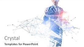  Presentation with connection - Slides with technologies-for-connection-mixed-media background and a white colored foreground