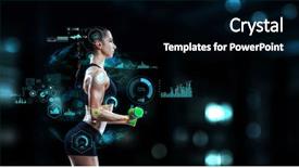  Presentation with sports - Beautiful slide set featuring technologies for sports mixed media backdrop and a  colored foreground