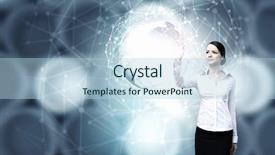  Presentation with spiritual world war - Theme enhanced with technologies-for-the-world background and a light blue colored foreground