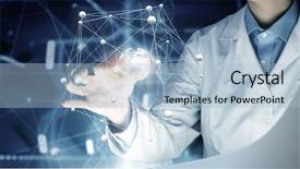  Presentation with modern medicine cardiology concept mixed - Beautiful slides featuring technologies in science and medicine backdrop and a  colored foreground