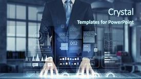  Presentation with digital technologies - Audience pleasing slides consisting of technologies in use mixed media backdrop and a ocean colored foreground