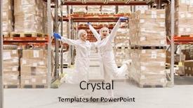  Presentation with ice cream - Audience pleasing theme consisting of technologists having fun at ice backdrop and a soft green colored foreground