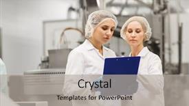  Presentation with ice cream - Colorful slide deck enhanced with technologists with clipboard at ice backdrop and a light gray colored foreground