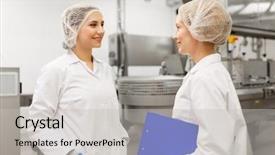  Presentation with ice cream - Amazing PPT layouts having technologists with clipboard at ice backdrop and a  colored foreground