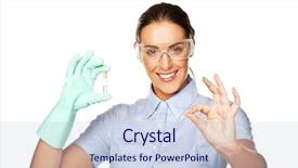  Presentation with lab test - PPT layouts enhanced with technologu - attractive female lab technician background and a lemonade colored foreground