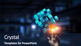  Presentation with new technology - PPT theme consisting of technology - creating new technologies background and a navy blue colored foreground