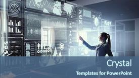  Presentation with high technology - Beautiful presentation featuring technology - high technologies for your success backdrop and a ocean colored foreground