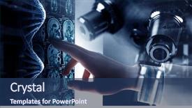  Presentation with media - Slides with technology - innovative technologies in science background and a ocean colored foreground