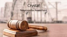  Presentation with technology law - Amazing PPT layouts having criminal justice technology - judge's gavel and bridge backdrop and a lemonade colored foreground