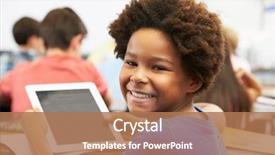  Presentation with pupil - Audience pleasing slide deck consisting of technology - pupil in class using digital backdrop and a coral colored foreground