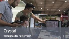  Presentation with team group - Amazing slide deck having technology - startup business people group working backdrop and a gray colored foreground