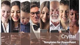  Presentation with technology - Audience pleasing slides consisting of technology - technological people backdrop and a violet colored foreground