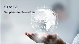  Presentation with connecting - Colorful theme enhanced with technology - technologies connecting the world backdrop and a light gray colored foreground