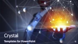  Presentation with connecting - Audience pleasing presentation theme consisting of technology - technologies for connecting people backdrop and a navy blue colored foreground