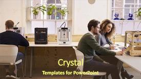  Presentation with design team - Amazing slide deck having technology 3d - team of designers working backdrop and a tawny brown colored foreground