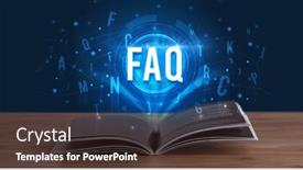  Presentation with open book - Beautiful slide deck featuring technology-abbreviation-coming-out backdrop and a tawny brown colored foreground