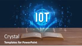  Presentation with open book - Beautiful PPT theme featuring technology-abbreviation-coming-out backdrop and a tawny brown colored foreground