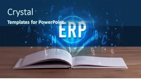  Presentation with open-book - Slide set enhanced with technology-abbreviation-coming-out background and a ocean colored foreground