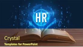  Presentation with open book - PPT layouts with technology-abbreviation-coming-out background and a tawny brown colored foreground