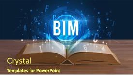  Presentation with open book - Slides consisting of technology-abbreviation-coming-out background and a tawny brown colored foreground