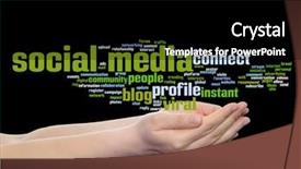  Presentation with social inequality concept - Slide deck with technology advertising global worldwide tagcloud background and a black colored foreground