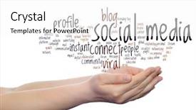  Presentation with social media - PPT layouts enhanced with technology advertising global worldwide tagcloud background and a white colored foreground