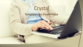  Presentation with technology - PPT theme enhanced with technology age and people concept background and a  colored foreground