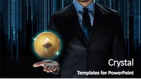  Presentation with fintech financial technology algo - Presentation consisting of technology and business concept - close background and a black colored foreground