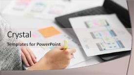  Presentation with web design - Presentation theme with technology and business concept - web background and a lemonade colored foreground