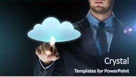  Presentation with cloud technology - PPT layouts consisting of technology and cyberspace concept - close background and a wine colored foreground
