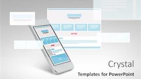  Presentation with web design - Audience pleasing theme consisting of technology-and-design-concept-smarthphone backdrop and a white colored foreground