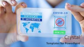  Presentation with technology health - Presentation design with technology-and-health-care-concept background and a light blue colored foreground