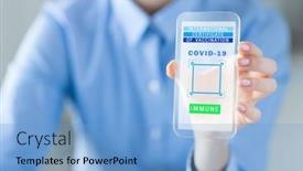  Presentation with health technology - Slide set having technology-and-health-care-concept background and a light blue colored foreground