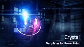  Presentation with hud - PPT layouts having technology and hud concept mixed background and a navy blue colored foreground