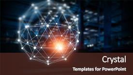  Presentation with hud - PPT theme enhanced with technology and hud concept mixed background and a tawny brown colored foreground