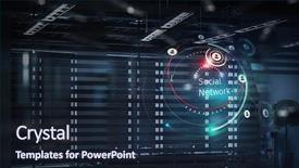  Presentation with hud - Amazing PPT theme having technology and hud concept mixed backdrop and a wine colored foreground